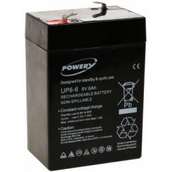 Powery náhradný batéria 6V 6Ah nahrádza Panasonic Typ LC-R064R5P originál