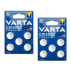 10x VARTA CR2032 DL2032 ECR2032 Lithium Knopfzellen ? 2x 5ks balenie pre hodinky, Autoschlüssel & me