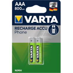 Nabíjacie AAA mikroceruzková batérie T398 800mAh 2ks v balenie - Varta Phone Power originál