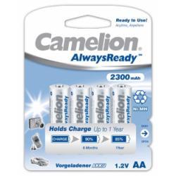 Nabíjacie ceruzkové AA batérie HR6 AlwaysReady 4ks v balenie 2300mAh - Camelion originál