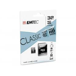 Pamäťová karta EMTEC microSDHC 32GB blister Class 10 + SD adaptér