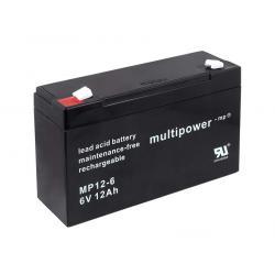 Powery olovená batéria (multipower) MP12-6 nahrádza Panasonic LC-R0612P