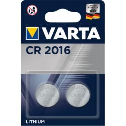 litiový gombíkový článok, batéria Varta CR 2016, IEC CR2016, nahrádza aj DL2016, 3V 2ks balenie orig