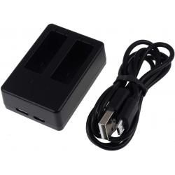 nabíjačka pre 2 ks GoPro Hero 5 batéria / Ladertyp AHDBT-501 vr. Micro USB kabel