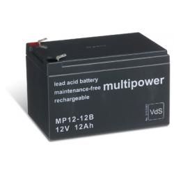 Powery olovená batéria (multipower) MP12-12B Vds nahrádza Panasonic LC-RA1212PG1