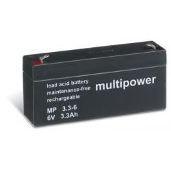 Powery olovená batéria (multipower) MP3,3-6 nahrádza Panasonic LC-R063R4P