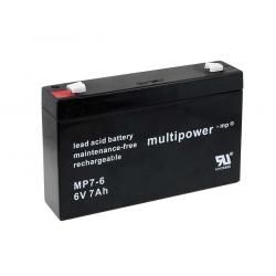Powery olovená batéria (multipower) MP7-6 nahrádza Panasonic LC-R067R2P
